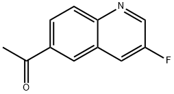 1-(3-氟喹啉-6-基)乙-1-酮 结构式