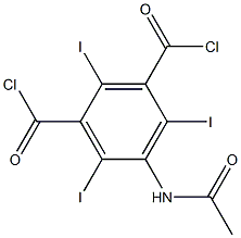 5-(乙酰氨基)-2,4,6-三碘异酞酰氯 结构式