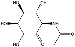 N-乙酰-D-氨基葡萄糖(N-乙酰氨基葡萄糖) 结构式