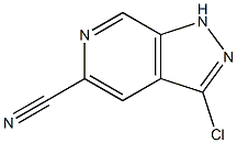 3-Chloro-1H-pyrazolo[3,4-c]pyridine-5-carbonitrile 结构式