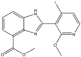 methyl 2-(4-iodo-2-methoxypyridin-3-yl)-1H-benzo[d]imidazole-4-carboxylate 结构式