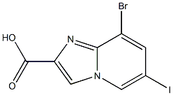 8-Bromo-6-iodo-imidazo[1,2-a]pyridine-2-carboxylic acid 结构式