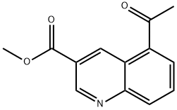 5-乙酰基喹啉-3-羧酸甲酯 结构式