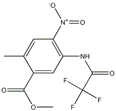 2-Methyl-4-nitro-5-(2,2,2-trifluoro-acetylamino)-benzoic acid methyl ester 结构式