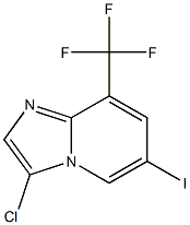 3-Chloro-6-iodo-8-trifluoromethyl-imidazo[1,2-a]pyridine 结构式