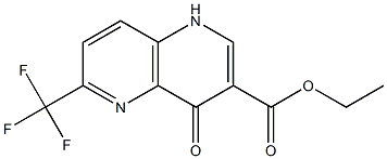 4-Oxo-6-trifluoromethyl-1,4-dihydro-[1,5]naphthyridine-3-carboxylic acid ethyl ester 结构式