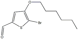 5-溴-4-己氧基噻吩-2-醛 结构式