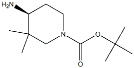 (S)-TERT-BUTYL 4-AMINO-3,3-DIMETHYLPIPERIDINE-1-CARBOXYLATE 结构式