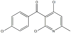 (4-chlorophenyl)(2,4-dichloro-6-methylpyridin-3-yl)methanone 结构式