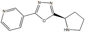 (R)-2-(pyridin-3-yl)-5-(pyrrolidin-2-yl)-1,3,4-oxadiazole 结构式