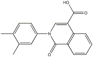 2-(3,4-dimethylphenyl)-1-oxo-1,2-dihydroisoquinoline-4-carboxylic acid 结构式