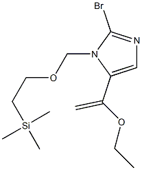 2-bromo-5-(1-ethoxyvinyl)-1-((2-(trimethylsilyl)ethoxy)methyl)-1H-imidazole 结构式
