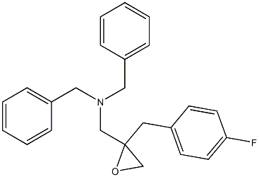 N,N-dibenzyl-1-(2-(4-fluorobenzyl)oxiran-2-yl)methanamine 结构式