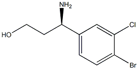 (R)-3-amino-3-(4-bromo-3-chlorophenyl)propan-1-ol 结构式