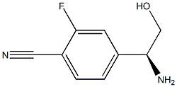 (S)-4-(1-amino-2-hydroxyethyl)-2-fluorobenzonitrile 结构式