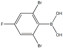 2,6-二溴-4-氟苯硼酸 结构式