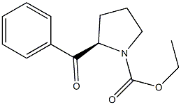 Ethyl (R)-2-benzoylpyrrolidine-1-carboxylate 结构式