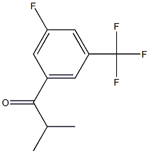 1-(3-FLUORO-5-TRIFLUOROMETHYL-PHENYL)-2-METHYL-PROPAN-1-ONE 结构式