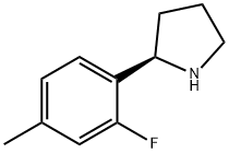 (2R)-2-(2-FLUORO-4-METHYLPHENYL)PYRROLIDINE 结构式