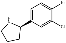 (2R)-2-(4-BROMO-3-CHLOROPHENYL)PYRROLIDINE 结构式