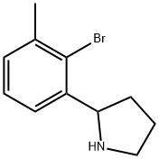 2-(2-BROMO-3-METHYLPHENYL)PYRROLIDINE 结构式