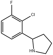 2-(2-CHLORO-3-FLUOROPHENYL)PYRROLIDINE 结构式