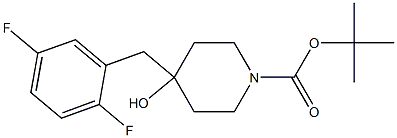 tert-butyl 4-(2,5- difluorobenzyl)-4- hydroxypiperidine-1- carboxylate 结构式