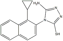 5-amino-4-(1-cyclopropylnaphthalen-2-yl)-4H-1,2,4-triazole-3-thiol 结构式