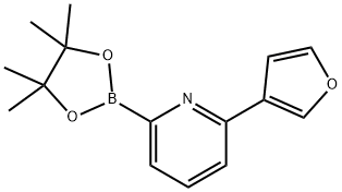 2-(furan-3-yl)-6-(4,4,5,5-tetramethyl-1,3,2-dioxaborolan-2-yl)pyridine 结构式