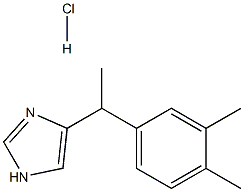 4-[1-(3,4-二甲基苯基)乙基]-1H-咪唑盐酸盐 结构式