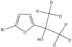 2-Bromo-5-(1-hydroxy-1-methylethyl-d6)-furan 结构式
