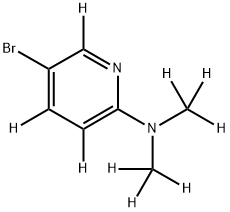 3-Bromo-6-dimethylaminopyridine-d9 结构式