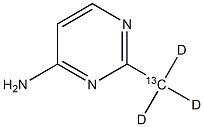 4-Amino-2-(methyl-13C, d3)pyrimidine 结构式