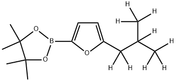 5-(iso-Butyl-d9)-furan-2-boronic acid pinacol ester 结构式