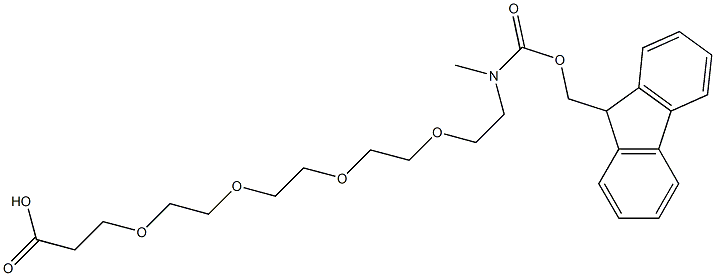 1-(9H-芴-9-基)-4-甲基-3-氧亚基-2,7,10,13,16-五氧杂-4-氮杂十九烷-19-酸 结构式