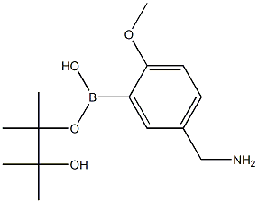 2-甲氧基-5-(氨甲基)苯硼酸频哪醇酯 结构式