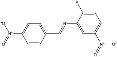 (2-fluoro-5-nitrophenyl)(4-nitrobenzylidene)amine 结构式