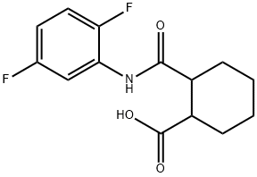 2-[(2,5-difluorophenyl)carbamoyl]cyclohexane-1-carboxylic acid 结构式