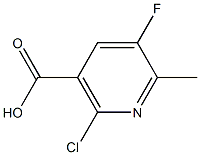 2-氯-5-氟-6-甲基烟酸 结构式