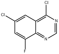 4,6-二氯-8-氟喹唑啉 结构式