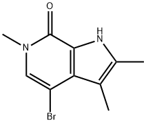 4-溴-2,3,6-三甲基-1,6-二氢-7H-吡咯并[2,3-C]吡啶-7-酮 结构式