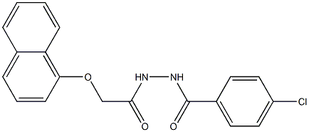 4-chloro-N'-[(1-naphthyloxy)acetyl]benzohydrazide 结构式