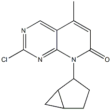8-(BICYCLO[3.1.0]HEXAN-2-YL)-2-CHLORO-5-METHYLPYRIDO[2,3-D]PYRIMIDIN-7(8H)-ONE 结构式