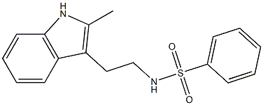 N-[2-(2-methyl-1H-indol-3-yl)ethyl]benzenesulfonamide 结构式