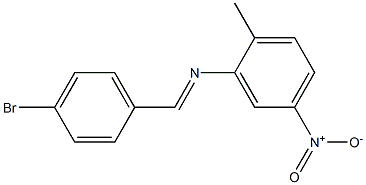 N-(4-bromobenzylidene)-2-methyl-5-nitroaniline 结构式