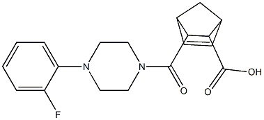 3-(4-(2-fluorophenyl)piperazine-1-carbonyl)bicyclo[2.2.1]hept-5-ene-2-carboxylic acid 结构式