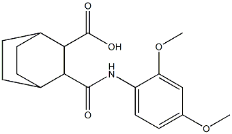 3-((2,4-dimethoxyphenyl)carbamoyl)bicyclo[2.2.2]octane-2-carboxylic acid 结构式