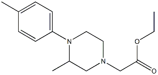 ethyl 2-(3-methyl-4-(p-tolyl)piperazin-1-yl)acetate 结构式