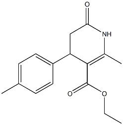 ethyl 2-methyl-6-oxo-4-(p-tolyl)-1,4,5,6-tetrahydropyridine-3-carboxylate 结构式