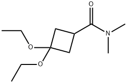 Cyclobutanecarboxamide, N,N-dimethyl-3-oxo-, diethyl acetal (6CI) 结构式